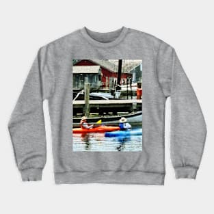 Orange And Blue Kayaks Crewneck Sweatshirt